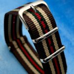 Correa NATO café, beige, verde y rojo