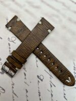 Correa Vintage de Cuero Estriado amarilla