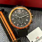Tissot Quickster cronógrafo naranja y negro, de cuarzo