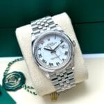 Rolex Datejust White Roman Dial Jubilee 36 mm 126200 Full Set 2022, automático.