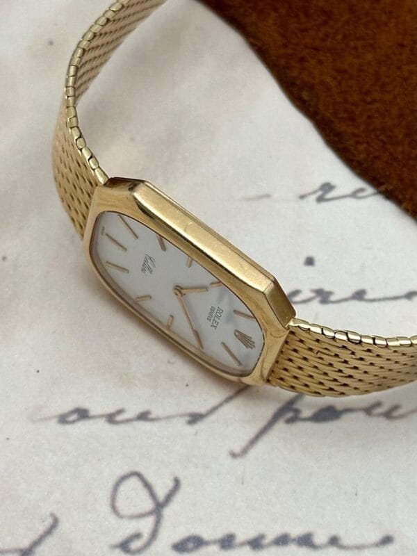 Rolex Cellini 18K Gold 4336 "50 Jahre Mercedes-Benz", a cuerda. - Imagen 3