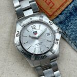 TAG Heuer Aquaracer 300M Silver Dial WAF1112, de cuarzo.