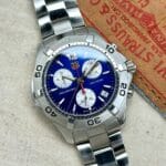 *CYBER* TAG Heuer Aquaracer 300M Chronograph Electric Blue Dial 41 mm, de cuarzo.