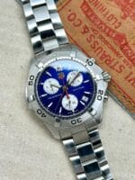 *CYBER* TAG Heuer Aquaracer 300M Chronograph Electric Blue Dial 41 mm, de cuarzo.