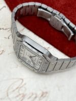 Cartier Santos Medium Factory Diamond Bezel W4SA0005, automático. - Imagen 3