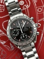 Omega Speedmaster Racing Michael Schumacher "World Champion 2001" 39 mm Carbon Fiber Dial 3519.50.00, automático.