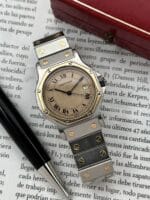 RARO Cartier Santos Octagon Two Tone 187902, de cuarzo.