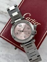 Cartier Pasha C Pink Dial Automatic 35 mm W31075M7, automático.