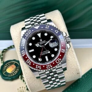 Rolex GMT-Master II Pepsi Jubilee 40 mm FULL SET 126710BLRO, automático.