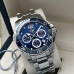 Longines HydroConquest Chronograph 41 mm Blue Dial FULL SET, automático.