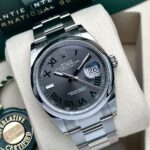 Rolex Datejust 36 "Wimbledon" 126200 Slate Grey Roman Dial NUEVO FULL SET 2025, automático.