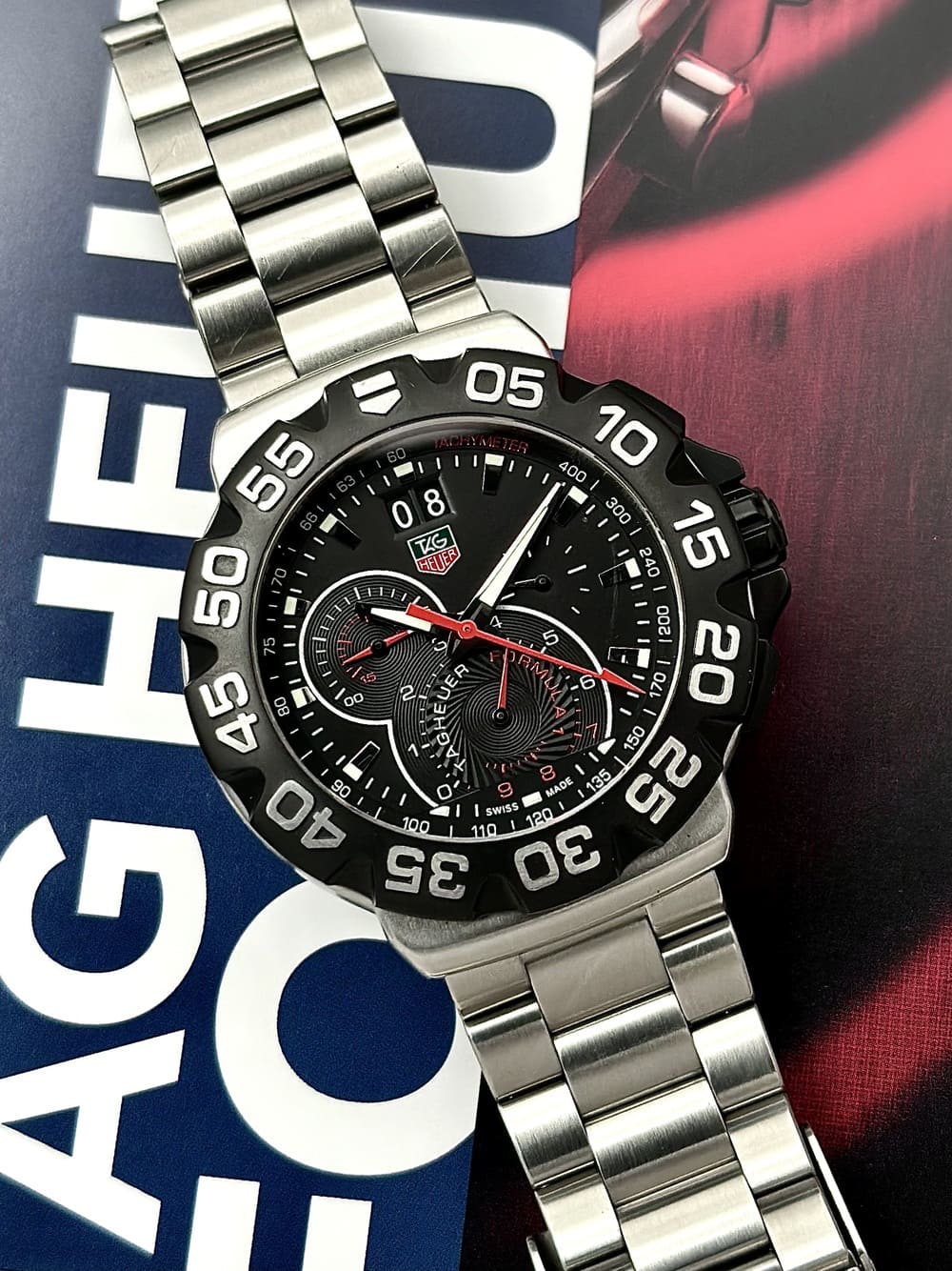 IMG_5847 TAG Heuer Formula 1 Grande Date Chronograph 44 mm CAH1010.BA0860 FULL SET, de cuarzo. - Imagen 1