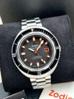 Zodiac Super Sea Wolf 68 Saturation Black Dial 45 mm ZO9509 FULL SET, automático.
