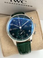 IWC Portugieser Chronograph Green Dial 41 mm IW371615 FULL SET, automático.