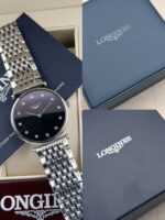 Longines La Grande Classique Black Dial Diamonds Ladies 29 mm L4.512.4, de cuarzo. - Imagen 6