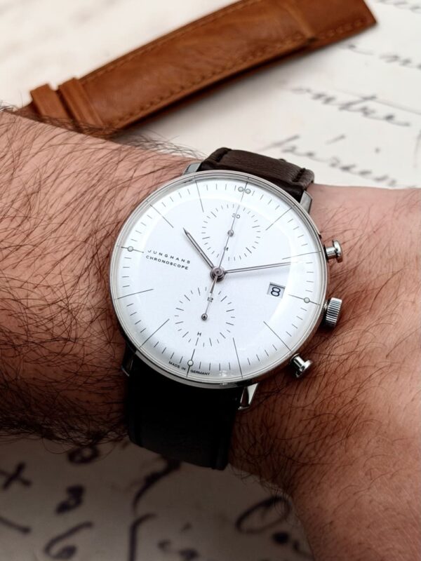 Junghans Max Bill Chronoscope Automatic White Dial 40 mm