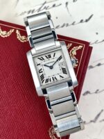 Cartier Tank Française Calendar Medium 2465 30 x 25 mm, de cuarzo.