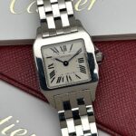 Cartier Santos Demoiselle White Dial 20 x 29 mm W25065Z5, de cuarzo.