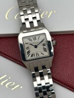 Cartier Santos Demoiselle White Dial 20 x 29 mm W25065Z5, de cuarzo.