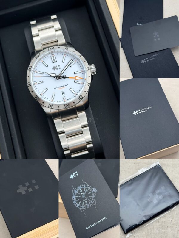 Christopher Ward C63 Sealander GMT 39 mm White Dial 2025 FULL SET