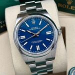 Rolex Oyster Perpetual Med Blue Dial 41 mm 2026 134300 FULL SET, automático.