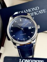 Longines Master Collection Blue Sunray Dial Diamonds 40 mm FULL SET 2023, automático.