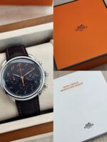 Hermès Arceau Chronograph Brown Dial 43 mm AR4.910, automático. - Imagen 10
