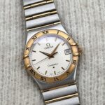 Omega Constellation Manhattan 34 mm Two Tone Full Bar, de cuarzo.