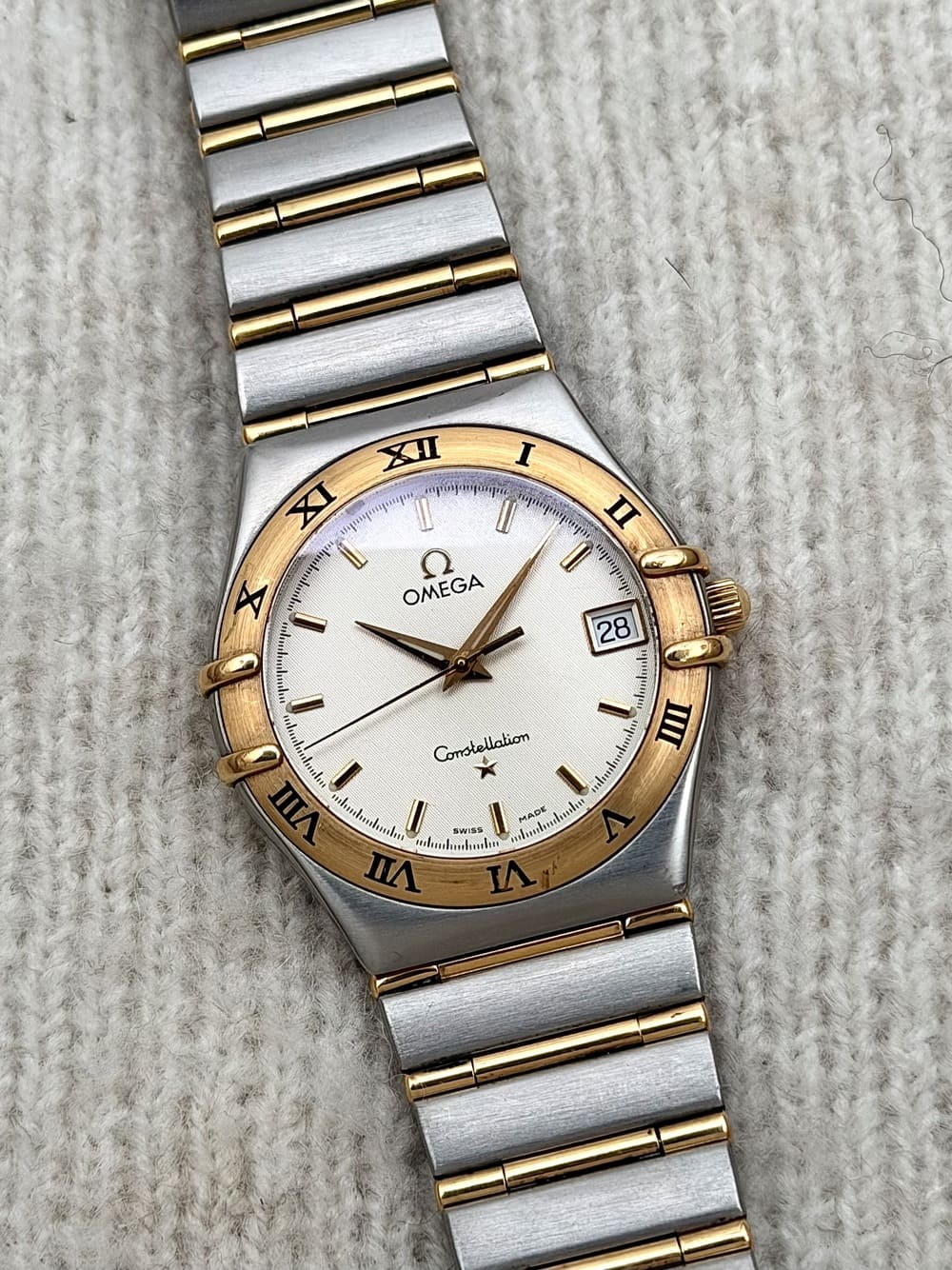IMG_5042 Omega Constellation Manhattan 34 mm Two Tone Full Bar, de cuarzo. - Imagen 1