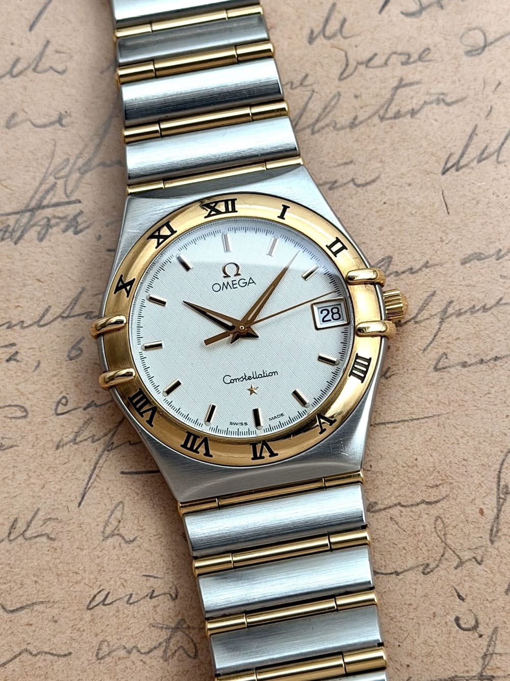IMG_5065 Omega Constellation Manhattan 34 mm Two Tone Full Bar, de cuarzo. - Imagen 1