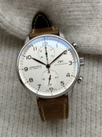 IWC Portugieser Chronograph 40.9 mm White Dial, automático.