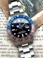 Rolex GMT-Master 1675 Pepsi 1962 PCG Cornino Fat Font Original Bezel, automático.