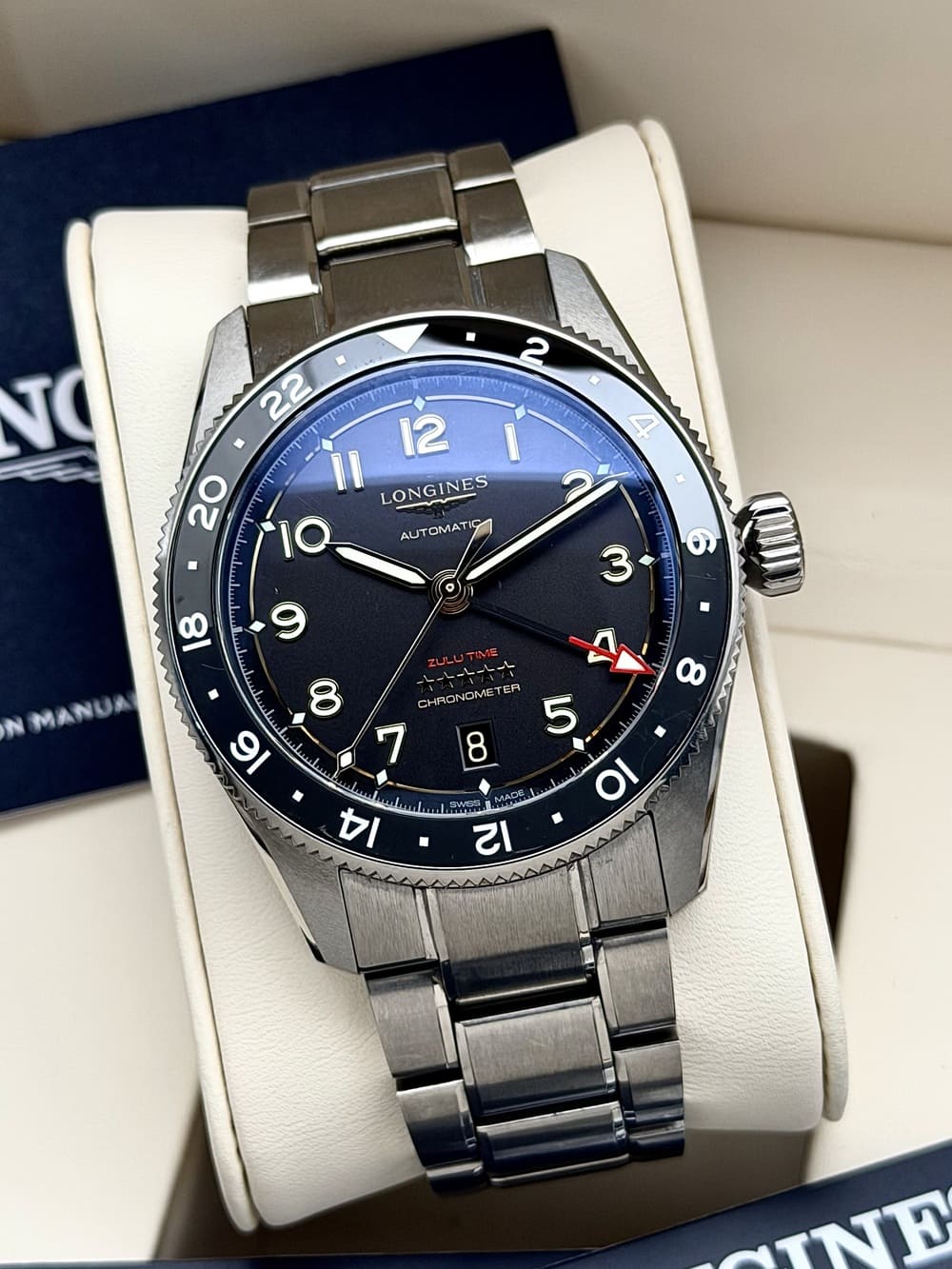 IMG_7205 Longines Spirit Zulu Time Titanium 39 mm FULL SET 2025, automático. - Imagen 1