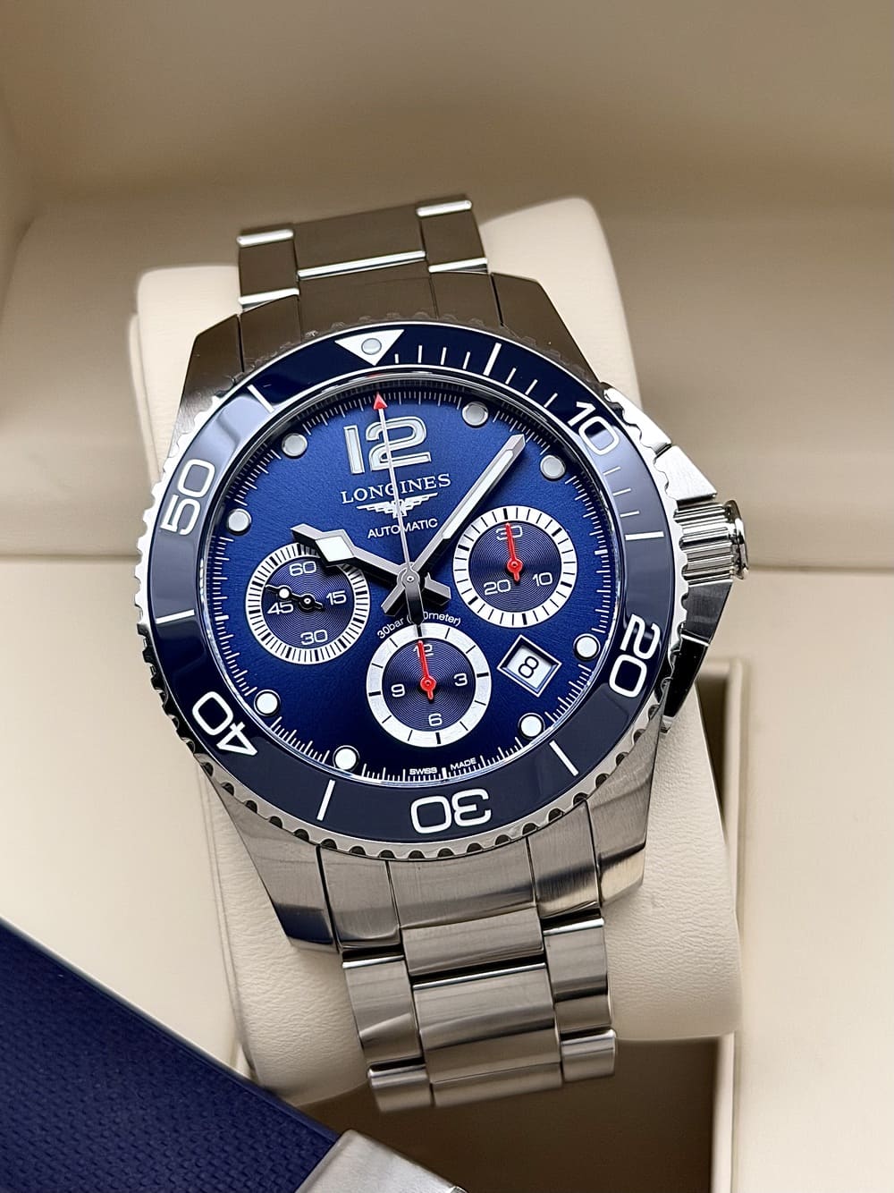 IMG_8016 Longines HydroConquest Chronograph 43 mm Blue Dial FULL SET, automático. - Imagen 1