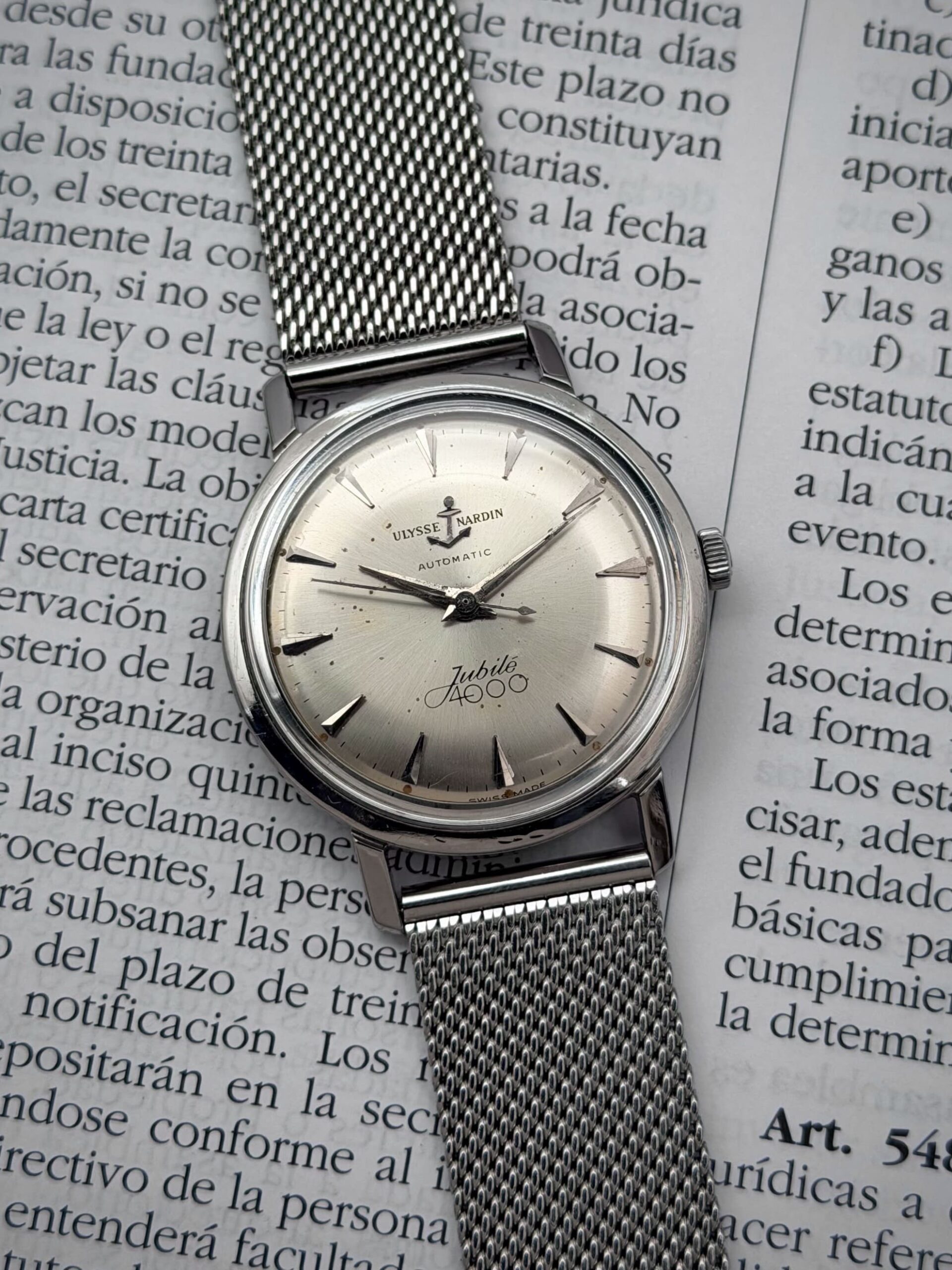 1446412e-0b1d-4049-8432-26e0fab2c397 Ulysse Nardin Jubilé 4000 Silver Dial, automático. - Imagen 1