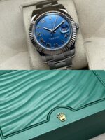 Rolex Datejust II 41 mm Azzurro Blue Roman Dial 116334, automático. - Imagen 10