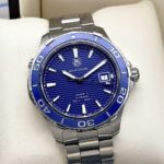TAG Heuer Aquaracer 500M Calibre 5 Electric Blue Dial 41 mm WAK2111 FULL SET 2018, automático.