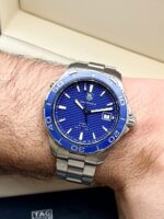 TAG Heuer Aquaracer 500M Calibre 5 Electric Blue Dial 41 mm WAK2111 FULL SET 2018, automático. - Imagen 2