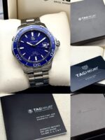 TAG Heuer Aquaracer 500M Calibre 5 Electric Blue Dial 41 mm WAK2111 FULL SET 2018, automático. - Imagen 12