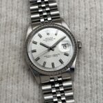 RARO Rolex Datejust Silver "Wide Boy" Dial 36 mm 1970 1603, automático.