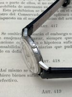 Omega Genève Seamaster Double Signed Crosshair Silver Dial 35 mm 1968 166.002, automático. - Imagen 3