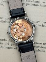 Omega Genève Seamaster Double Signed Crosshair Silver Dial 35 mm 1968 166.002, automático. - Imagen 6