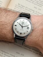 Omega Genève Seamaster Double Signed Crosshair Silver Dial 35 mm 1968 166.002, automático. - Imagen 2