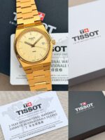 Tissot PRX Gold Dial 40 mm FULL SET, de cuarzo. - Imagen 9