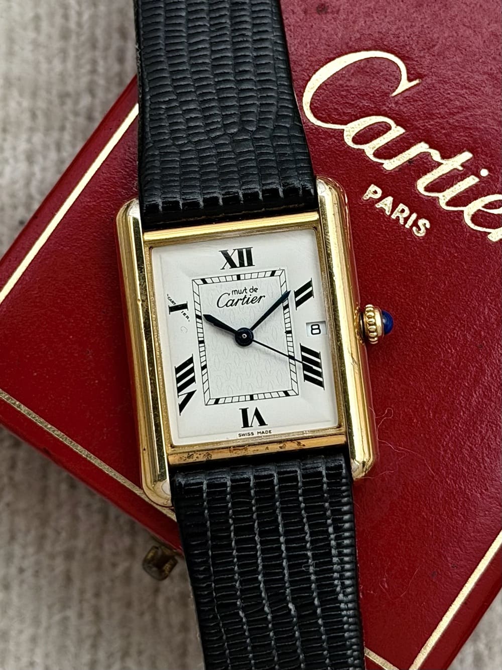 IMG_9505 Cartier Must de Cartier Tank Date XL GM W1013754, de cuarzo. - Imagen 1
