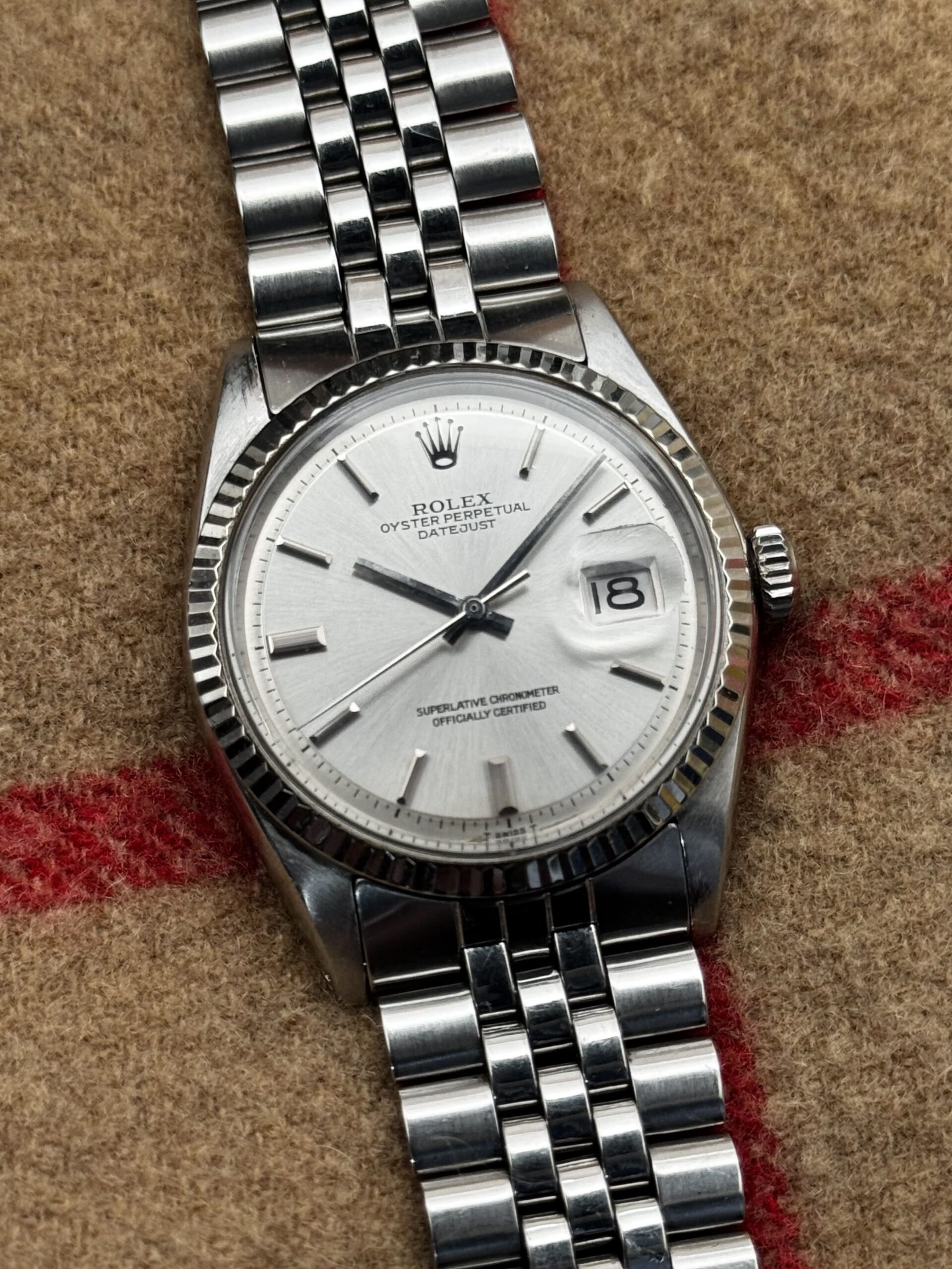 tempImage4kh0wt RARO Rolex Datejust Silver "No Lume" Dial 36 mm 1601, automático. - Imagen 1