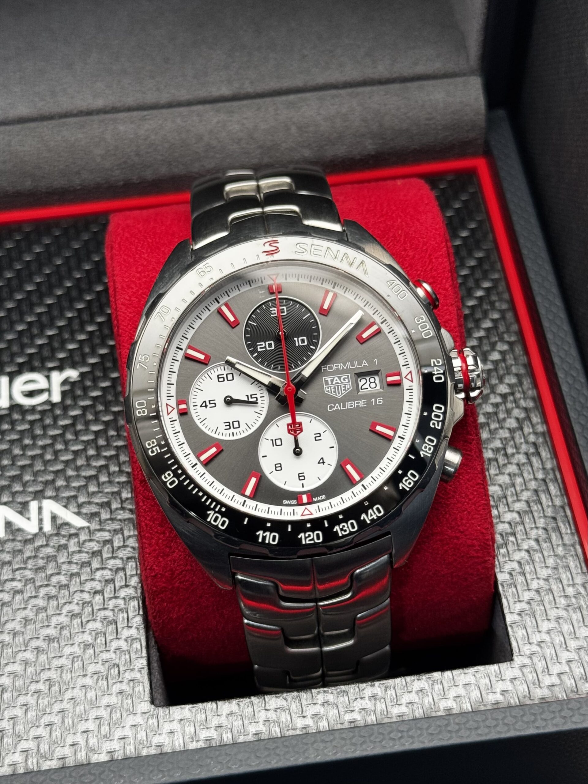 tempImageLJQjXn TAG Heuer Formula 1 Senna Special Edition Calibre 16 44 mm FULL SET, automático. - Imagen 1