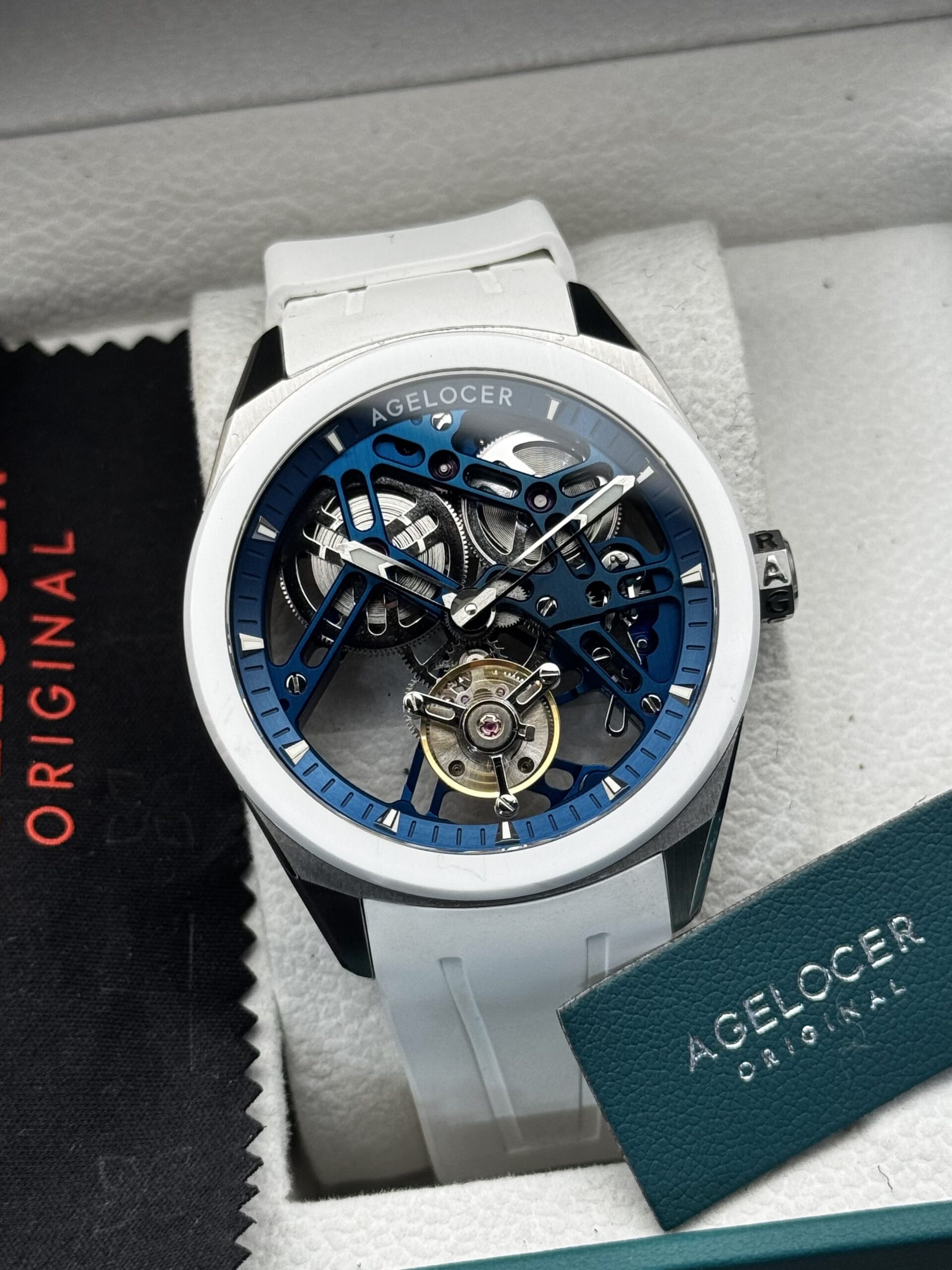 tempImageO2Ovgd Agelocer Flying Tourbillon Skeleton 42 mm 9104W10-R FULL SET, a cuerda. - Imagen 1