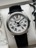 Frederique Constant Classics Business Timer Moonphase White Dial 40 mm FULL SET, de cuarzo.