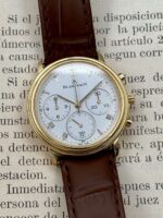 Blancpain Villeret Chronograph White Dial 18K Gold 34 mm, automático. 